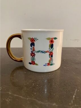 Opalhouse Floral Initial 'H' Porcelain Mug